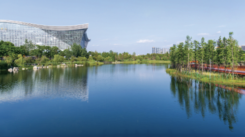徒步锦城湖公园，5公里环湖生态绿道