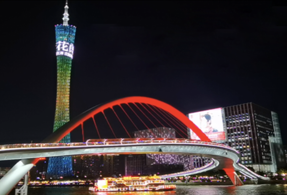 5.21夜游最美珠江，打卡网红海心桥，欣赏优美的珠江夜景